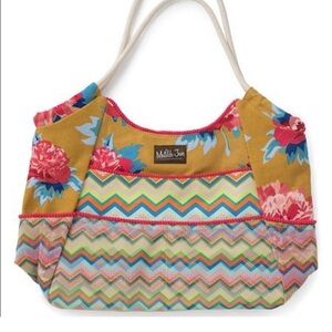 🌸Matilda Jane Floral Chevron Gather It Up Bag🌸